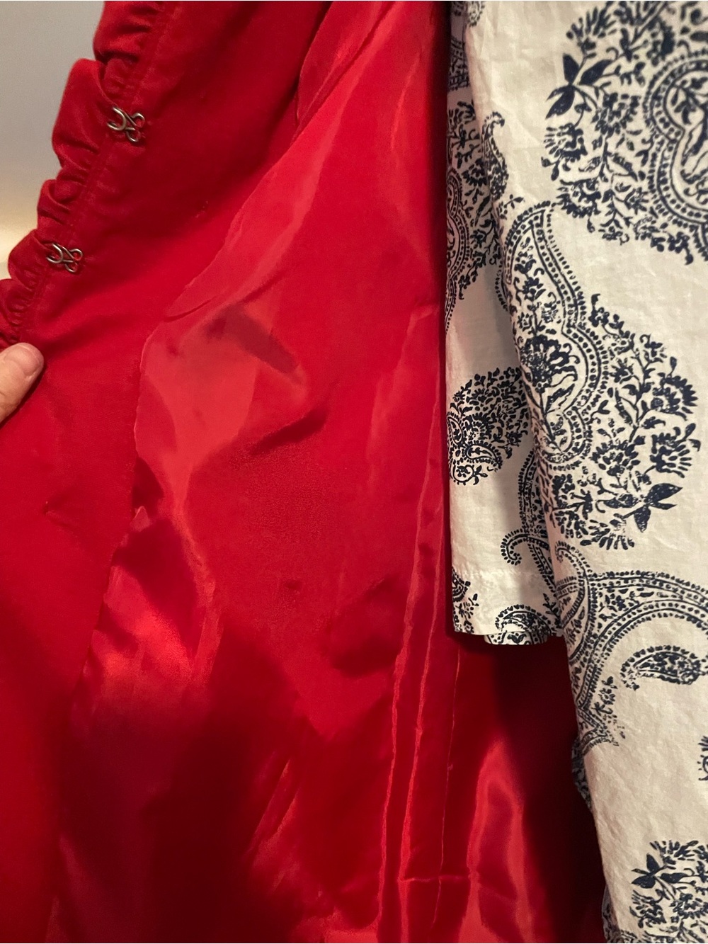 INC International Concepts Red Satin-Look Jacket - Picture 7 of 10
